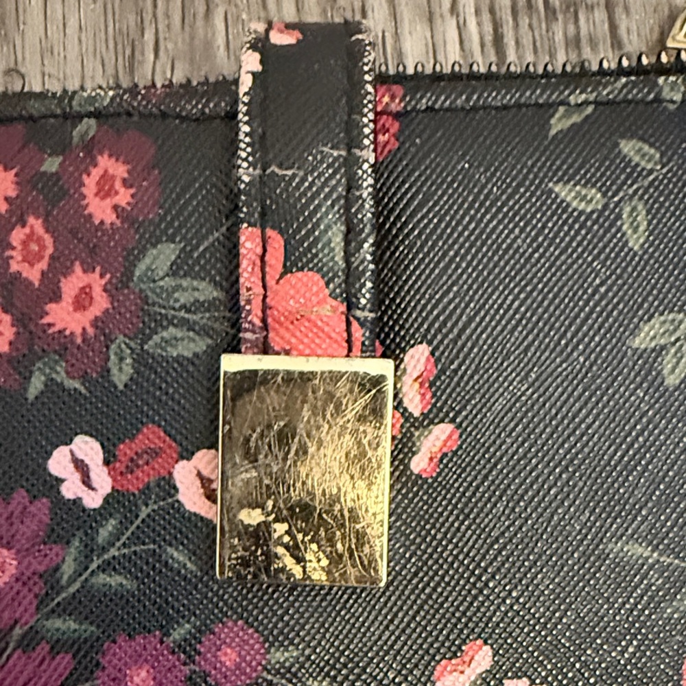 Apt. 9 Black and Pink Floral Shoulder Bag and Wallet - Picture 16 of 16
